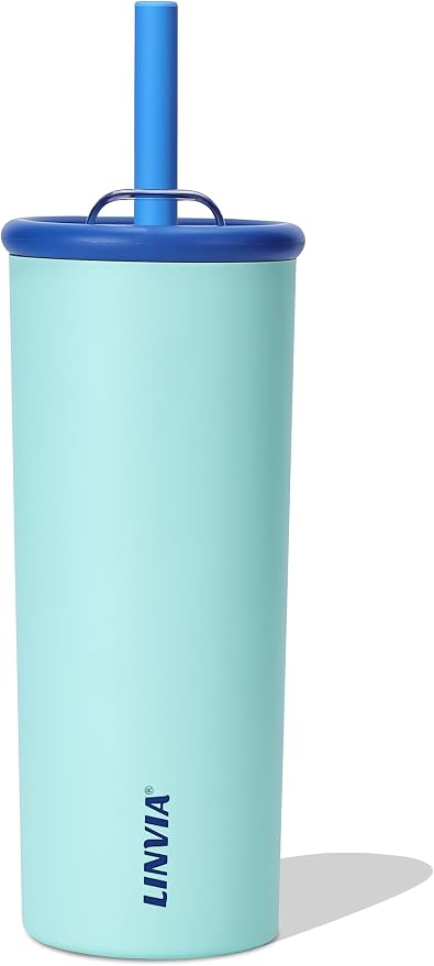 Candy Tumbler, 20 oz Kids Insulated Stainless Steel Water Bottle by LINVIA