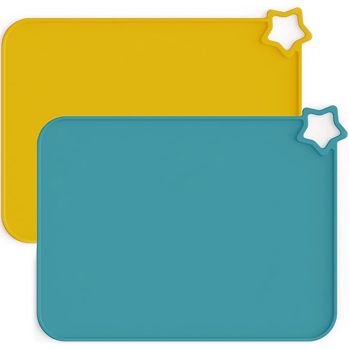Moonkie Silicone Placemats for Baby & Kid, Stain-Proof Non-Slip Toddler Food by Moonkie