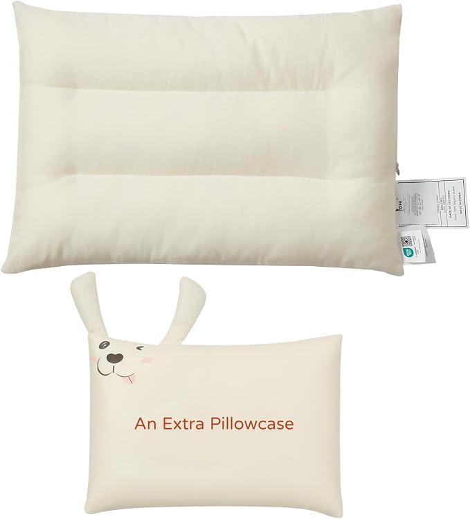 LOFE Organic Pillow with Cartoon Pillowcase -13x18 Adjustable Youth Pillow with by Lofe