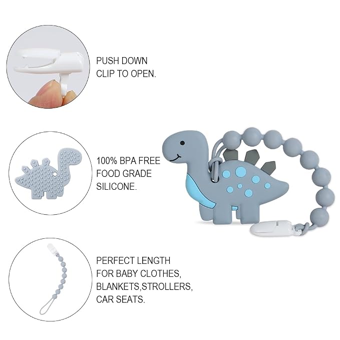 Baby Teething Toys, Food Grade Silicone Teether - Image 2