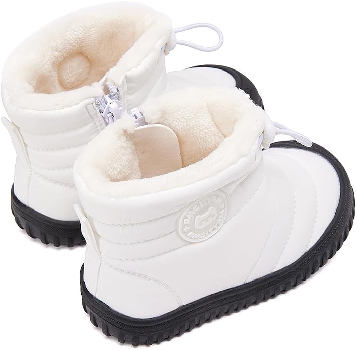 BMCiTYBM Toddler Baby Snow Boots Winter Shoes Boys Girls Cold Weather Baby Faux - Image 4