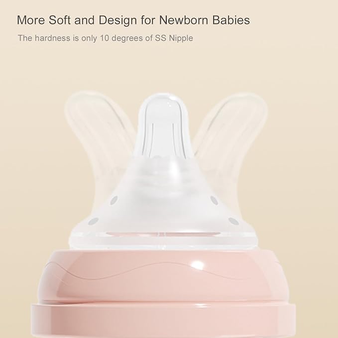 Gulicola PP Baby Breastfeeding Bottles Newborn Set 4 Pack, Extra Slow Flow - Image 5