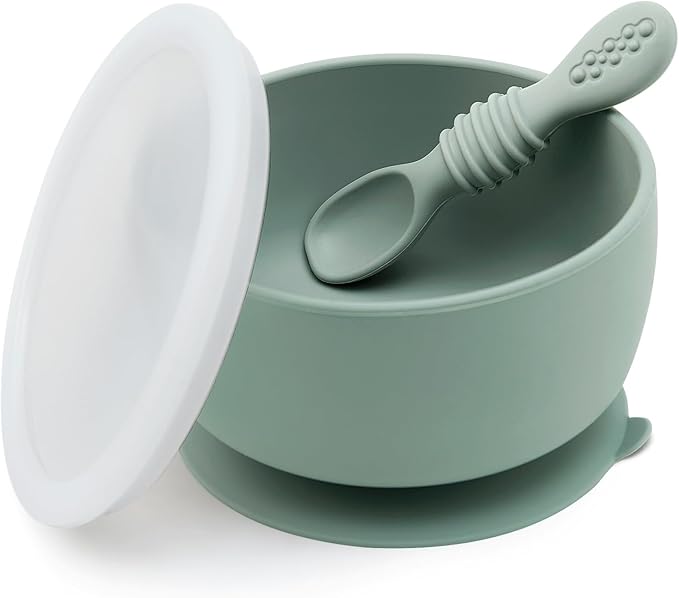 SAMiGO Silicone Baby Bowl and Spoon Set by SAMiGO