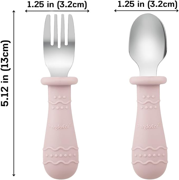 PandaEar 6 Pack Toddler Plates and Utensils Set, 2 Pack Silicone Baby Plates - Image 6