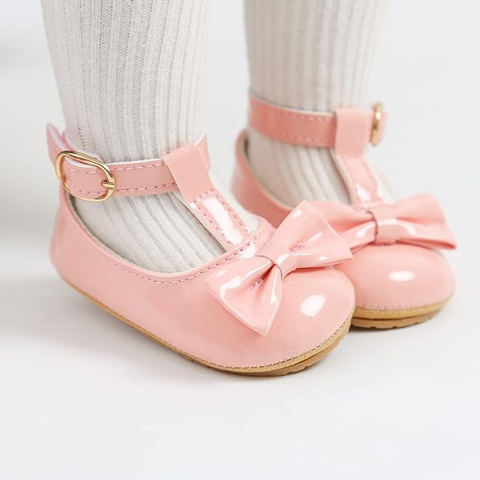 COSANKIM Baby Girls Mary Jane Flats Shoes Anti-Slip Rubber Sole Infant Toddler - Image 2