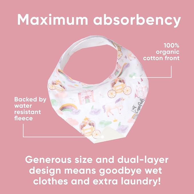 Copper Pearl 4 Pack Soft Cotton Baby Bibs - Image 2