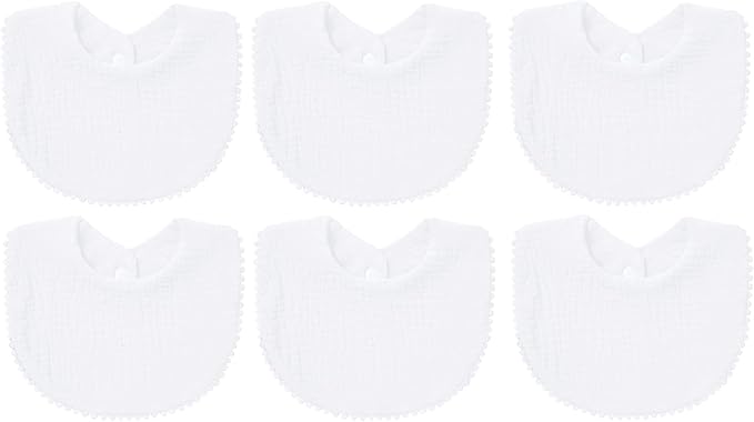 Nishine 6 PACK Muslin Baby Drooling Bibs by Nishine