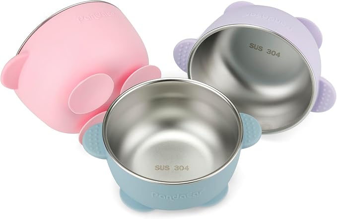PandaEar 3 Pack Baby Stainless Steel Bowls by PandaEar