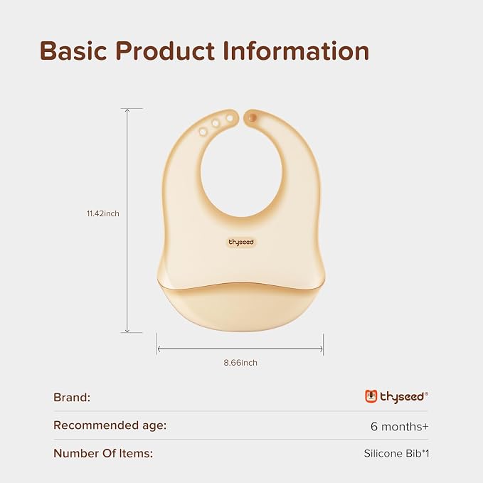 thyseed Ultra Thin & Light Waterproof Silicone Bibs - Image 8