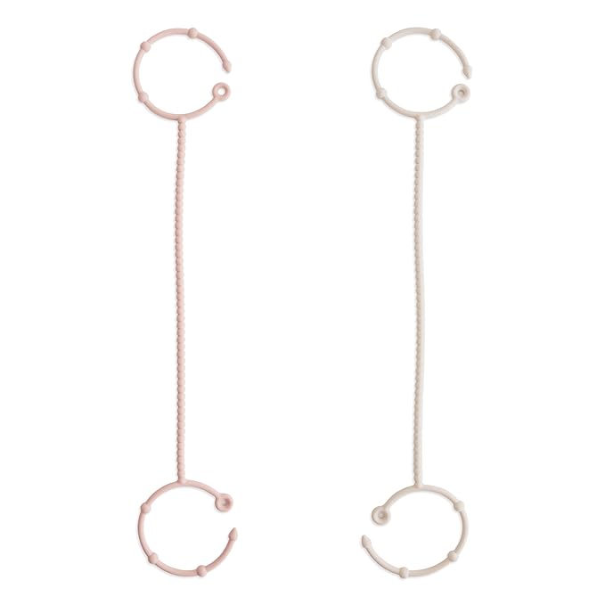 mushie Adjustable Silicone Toy Straps 2-Pack | Baby Accessories Holder by mushie