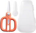 Baby Food Scissors with Travel Case, Ceramic Food Scissors Kids, Toddler by Artenny