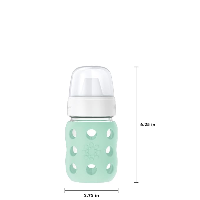 Lifefactory 8-Ounce Wide Neck Glass Baby Bottle - Image 5