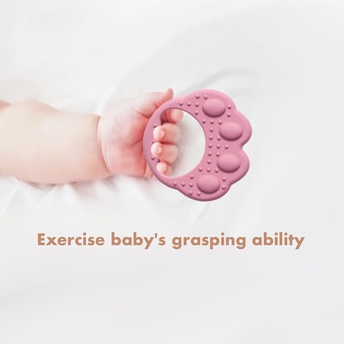 Baby Teething Bibs 6-Pack with Attachable Teether - Image 6