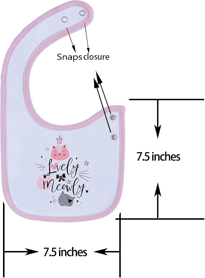 Maiwa 6 Pack Waterproof Cotton Baby Bibs - Image 3