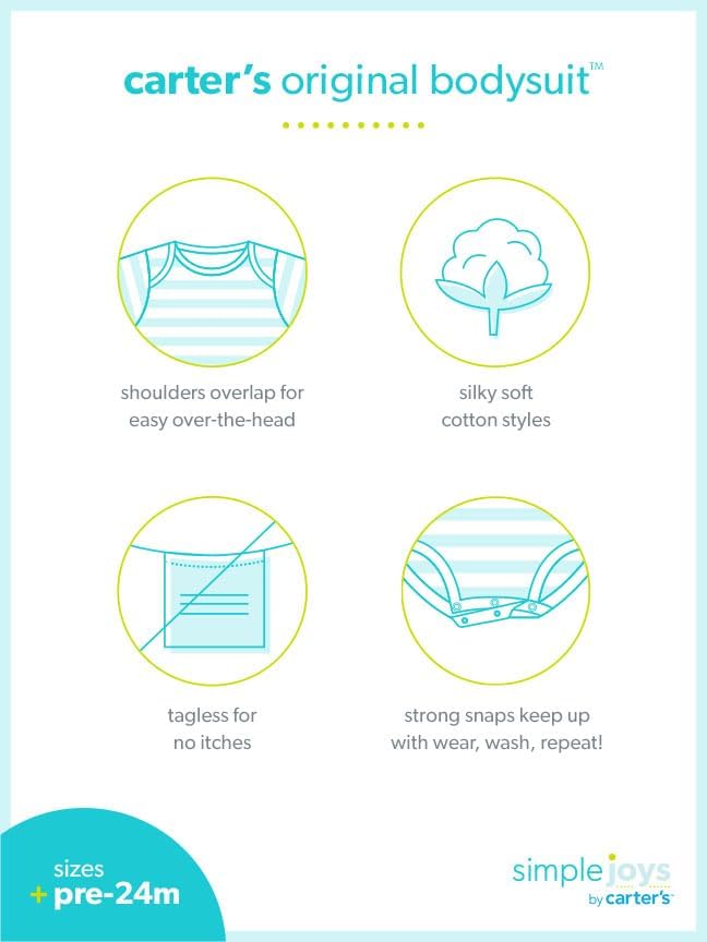 Simple Joys by Carter's unisex-baby 4-pack Side Snap Bodysuit - Image 7