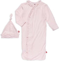 Magnetic Me Modal Newborn Sleeper Gown & Hat Set | Silky Soft Modal Fabric by magneticme