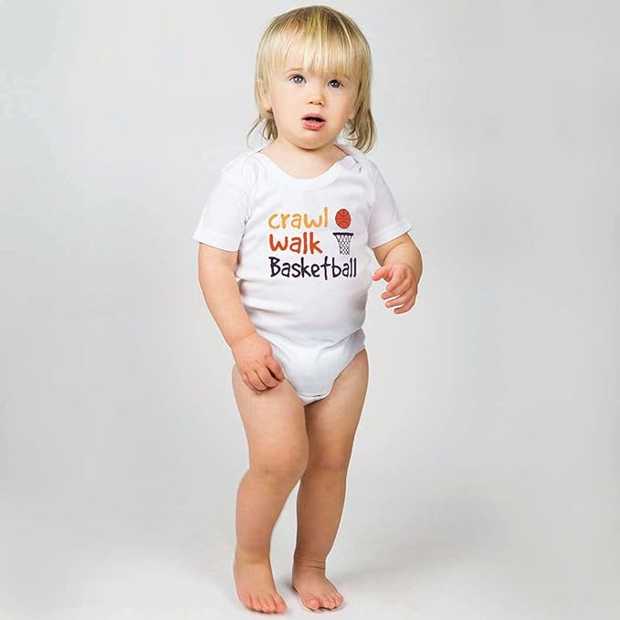 ChalkTalkSPORTS Basketball Baby & Infant One Piece | Basketball Theme Bodysuits - Image 2