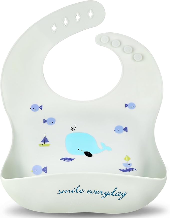Accmor Silicone Baby Bibs, Waterproof Soft Bibs by Accmor
