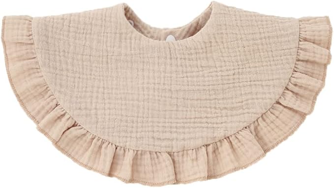 Nishine 4 pcs Unisex Baby Muslin Bandana Drool Bibs 360 Degree Rotatable Cotton - Image 3