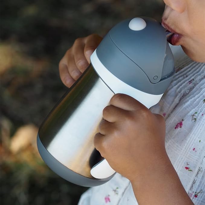 BEABA Stainless Steel Straw Sippy Cup, Insulated Toddler Cups Spill Proof - Image 7