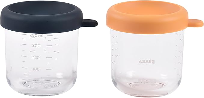 BEABA 2 Pack Glass Baby Food Jars by BEABAUSA