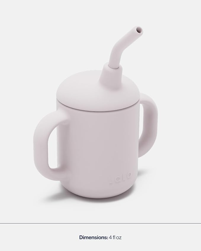 Lalo Little Cup 2-Pack, Non-Toxic Silicone Straw Cup - Image 4