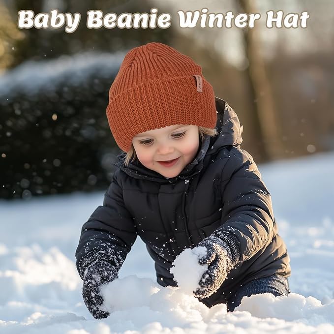 Bebila Baby Beanie Toddler Infant Winter Hats Knit Warm Caps - Image 5