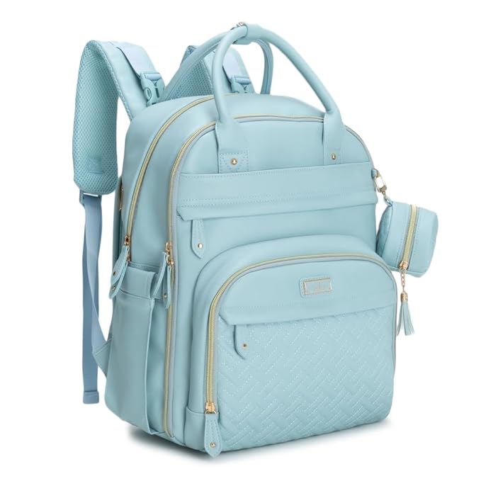 BabbleRoo Leather Diaper Bag Backpack by BabbleRoo