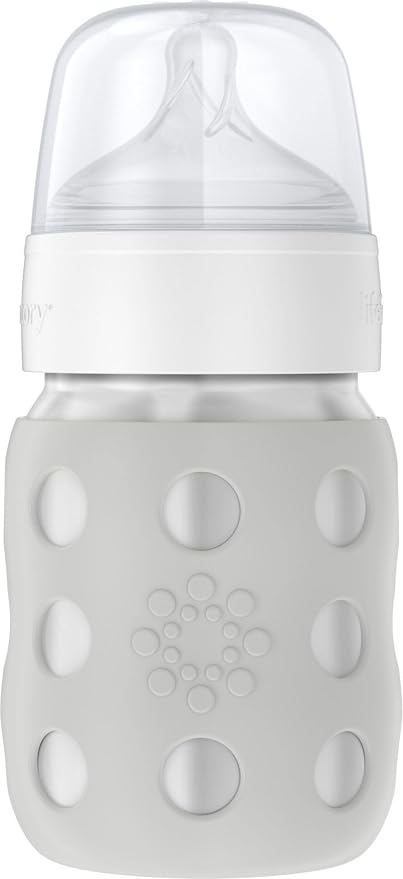 Lifefactory 8-Ounce Stainless-Steel Vacuum-Insulated Wide-Neck Baby Bottle by Lifefactory