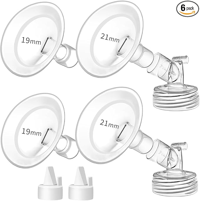 PumpMom-us 19mm and 21mm Oval Flanges Breast Shield Compatible by PUMPMOM