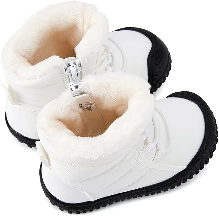 BMCiTYBM Toddler Baby Snow Boots Winter Shoes Boys Girls Cold Weather Baby Faux - Image 4
