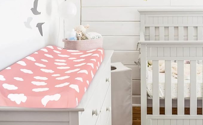 Changing Pad Cover Girl, Diaper Changing Pad Covers 4 Pack, Fitted Baby - Image 6