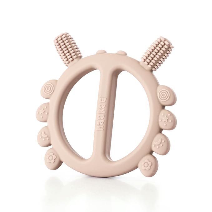 Haakaa Silicone Crab Baby Teether, Teething Toys, 360°Baby Toothbrush Head by haakaa