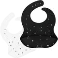 Silicone Bibs for Babies and Toddlers 2 Sets Feeding Bibs for Boy and Girl by Eimmabey