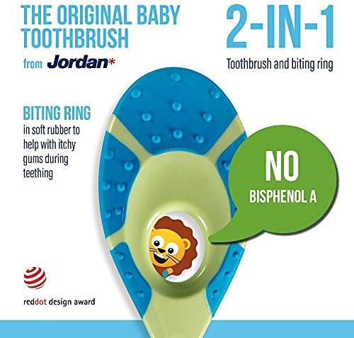 Jordan* | Step 1 Baby Toothbrush | 0-2 Years, Soft Bristles, BPA Free | Green & - Image 5
