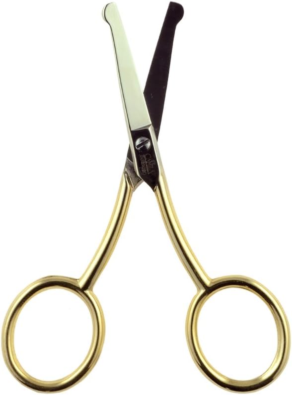 CS06 Professional Hypoallergenic Gold Plated Rounded Safety Tip Scissors by CamilaSolingen