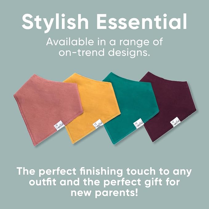 Copper Pearl 4 Pack Soft Cotton Baby Bibs - Image 7