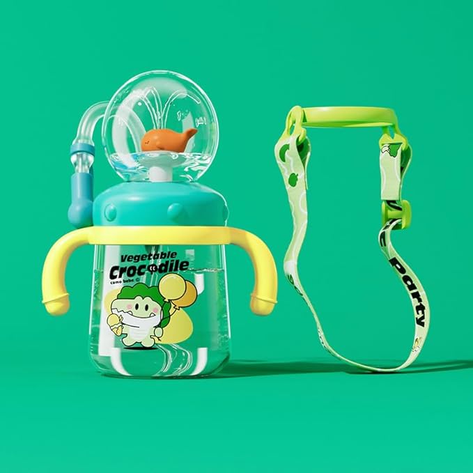 Drinking Cup With Whale Squirt, Weighted Sippy Cups With Adjustable Straps by FRAGRANTGARDEN