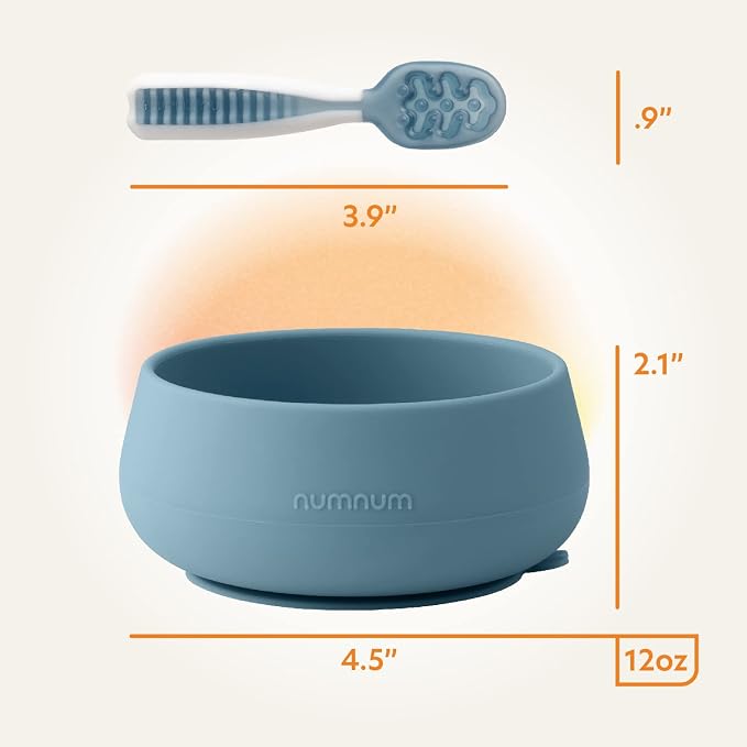 NumNum Baby Bowl & 2 Pack GOOtensils Baby Spoons, Suction Bowls - Image 8