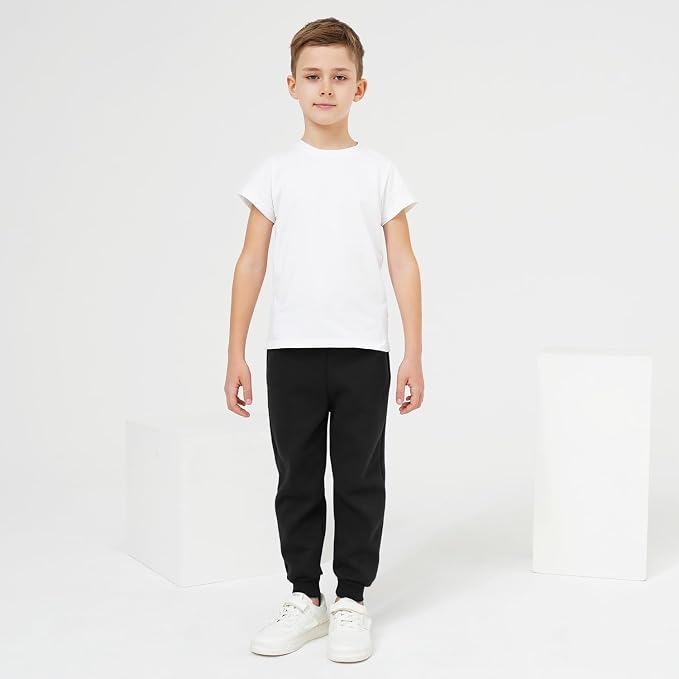 3 Pack Boy's and Girl's Fleece Pull on Jogger Sweatpant - Image 2