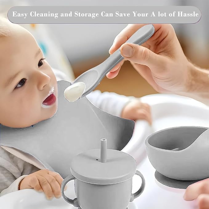 Silicone Baby Feeding Set, Miicasa Baby Led Weaning Supplies Kit - Image 6