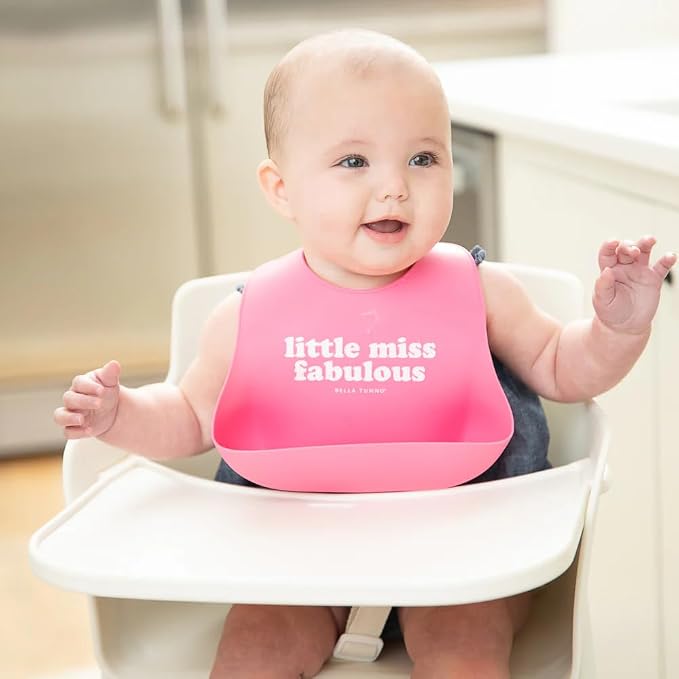 Baby Bib for Eating by Bella Tunno, Waterproof Silicone Bib - Image 2