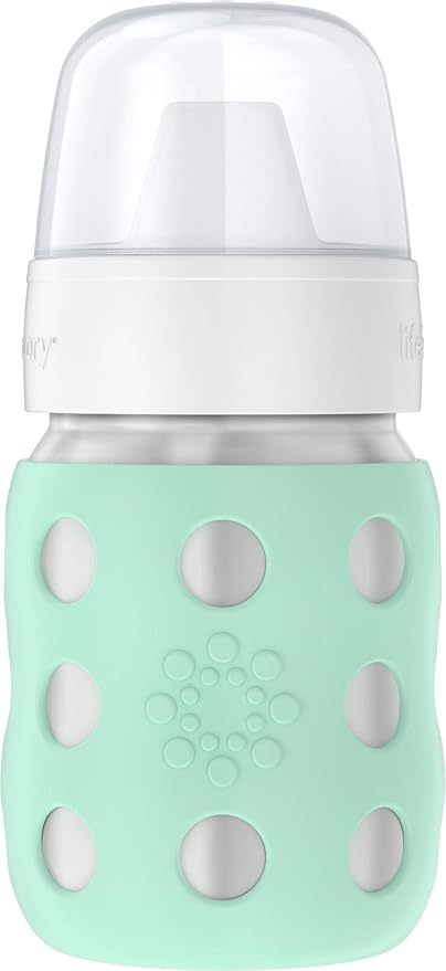 Lifefactory 8-Ounce Stainless-Steel Vacuum-Insulated Wide-Neck Baby Bottle by Lifefactory