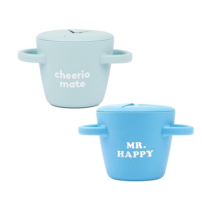 Bella Tunno Snack Cups for Toddlers, Babies & Kids 6-12 Months, Mr. Happy & by BellaTunno