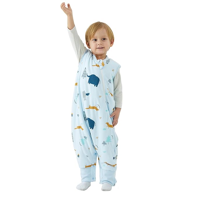 Duomiaomiao 2.5 TOG Toddler Sleep Sack 6-12 Months 100% Cotton Winter Side Open by DuoMiaoMiao