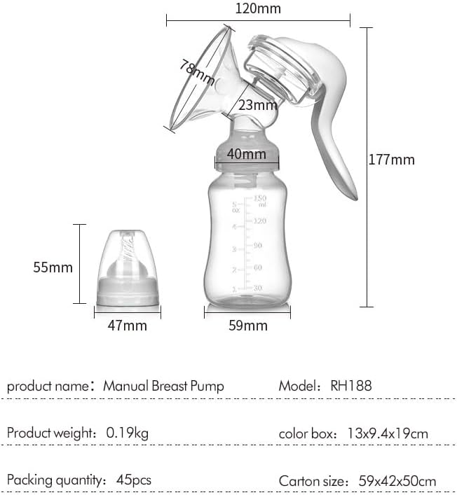 Manual Breast Pump for Breastfeeding, Small Portable Manual Breast Milk Catcher - Image 6