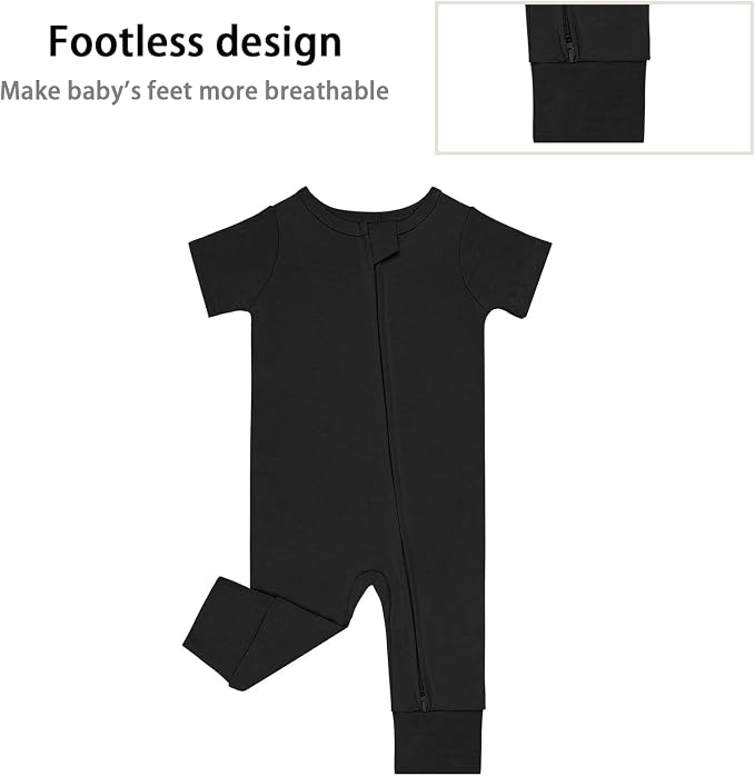 GUISBY Footless Short Sleeve Baby Pajamas - Image 5