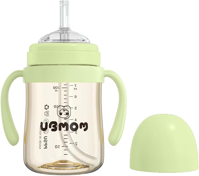 UBMOM Sippy Cup with Straw and Handle, Spillproof Baby and Toddler Cups with by UBMOM