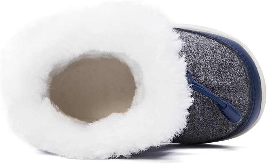 BMCiTYBM Toddler Baby Snow Boots Winter Shoes Boys Girls Cold Weather Baby Faux - Image 4