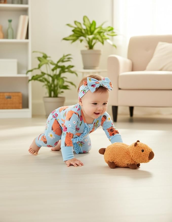 PATPAT Baby Girl Boy Clothes Newborn Infant Footie – Soft Viscose from Bamboo– - Image 3